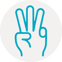 hand three
