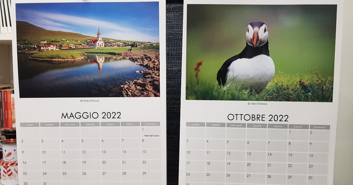 Calendari 2022 Isole Faroe e Puffin di Fabio D'Amore Calendari 2022 Isole Faroe e Puffin-Fabio D'Amore