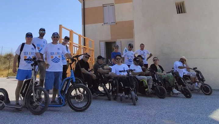 escursioni inclusive con carrozzine, biciclette, monopattini nei percorsi ciclopedonali