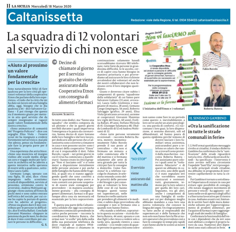 SOSTIENI LA COOPERATIVA SOCIALE ETNOS di Etnos soc. coop. soc. SOSTIENI LA COOPERATIVA SOCIALE ETNOS-Etnos soc. coop. soc.