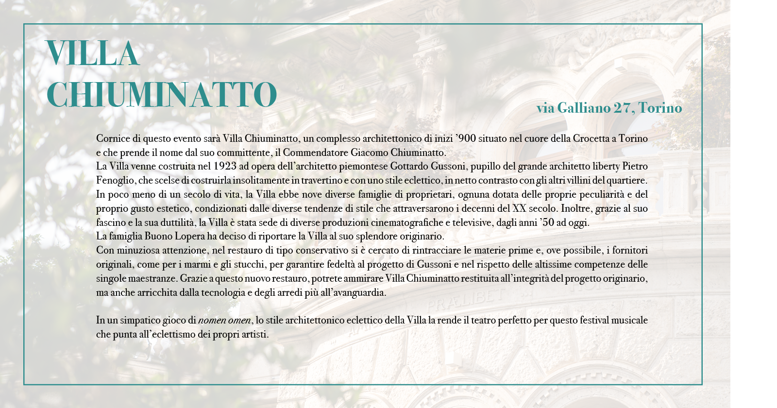 Eclectic Estival - I Edizione di Fondazione BuonoLopera Eclectic Estival - I Edizione-Fondazione BuonoLopera