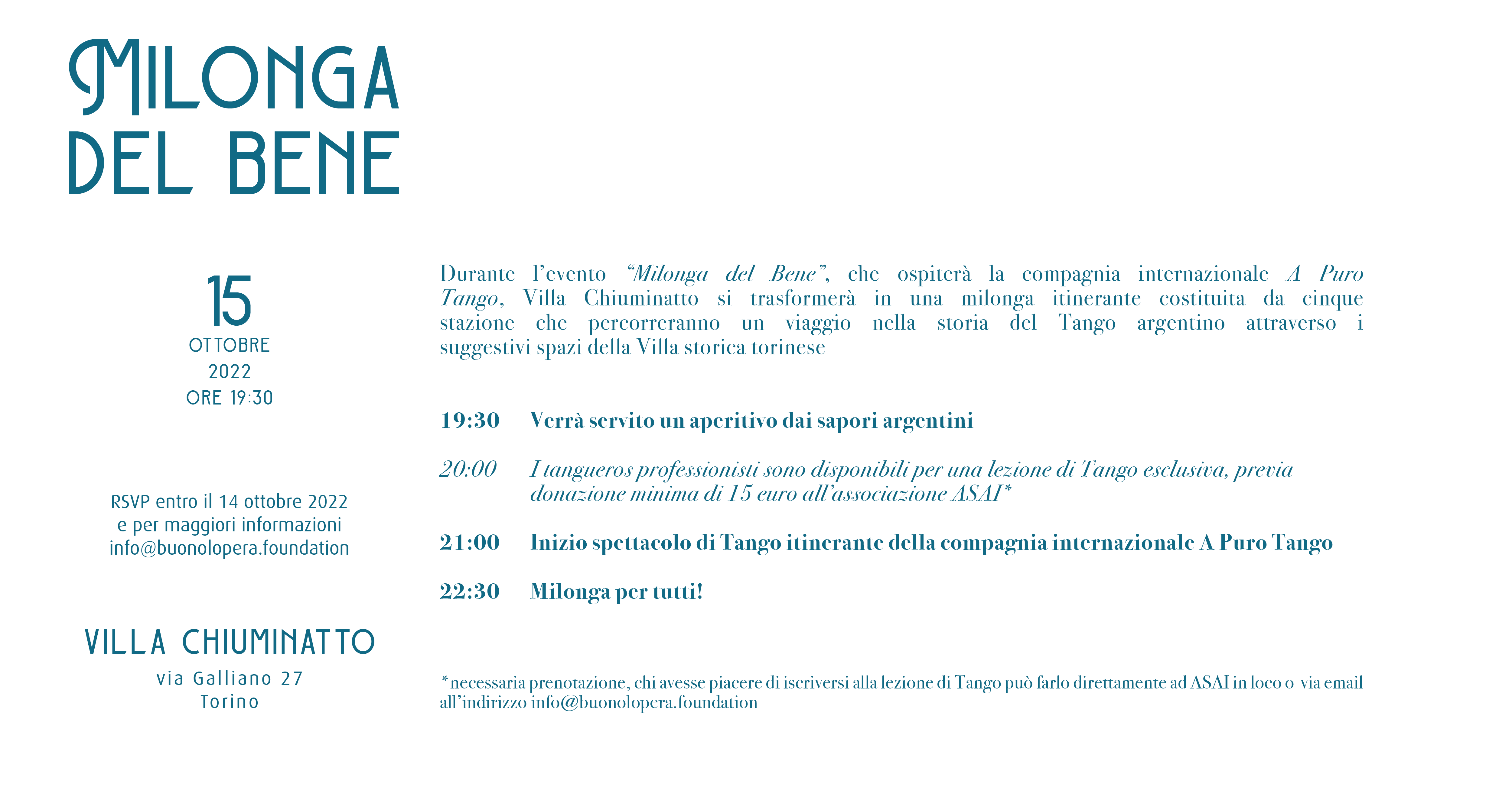 Milonga del Bene di Fondazione BuonoLopera Milonga del Bene-Fondazione BuonoLopera