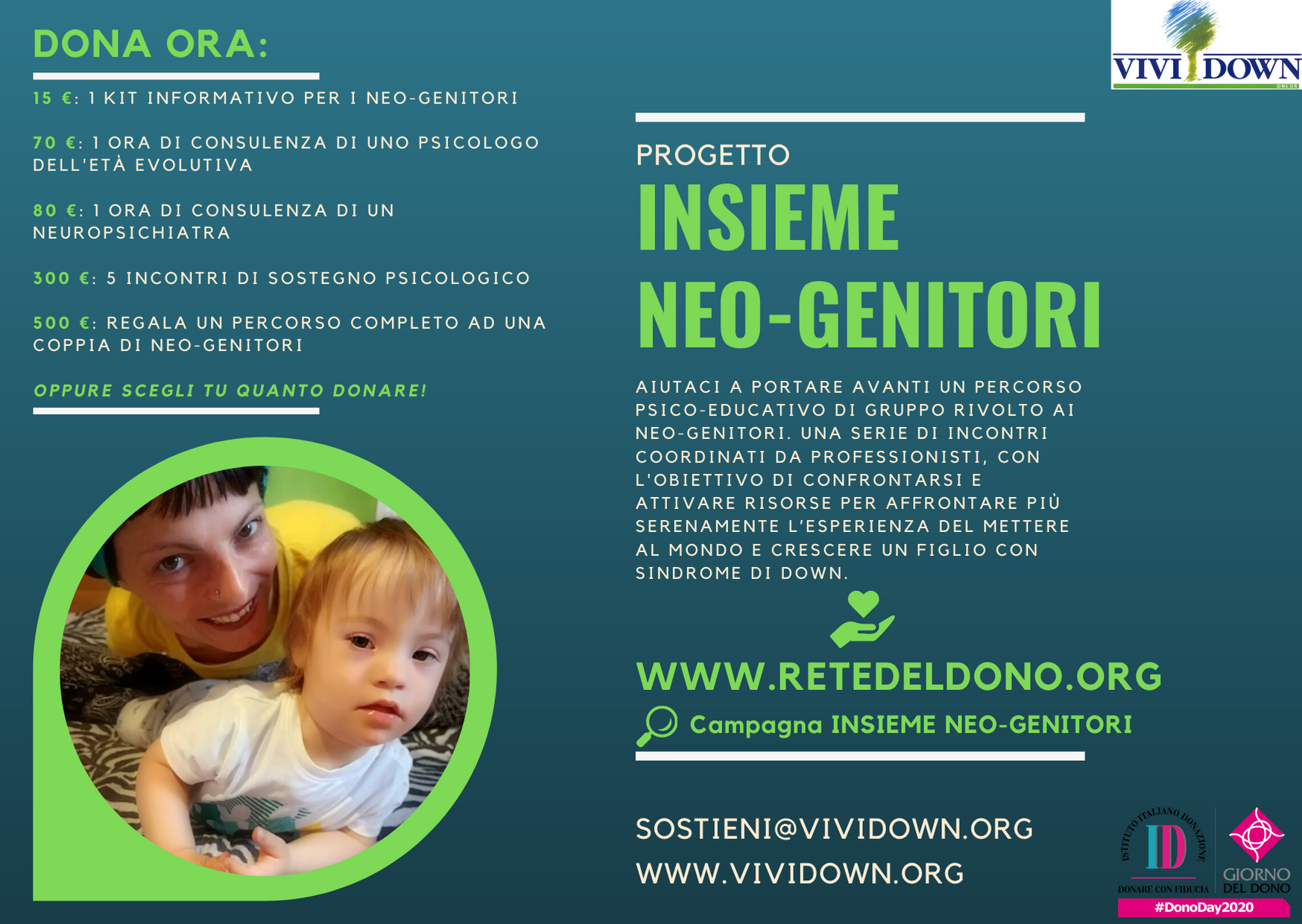 Campagna INSIEME NEO-GENITORI di Vivi Down Onlus Campagna INSIEME NEO-GENITORI-Vivi Down Onlus