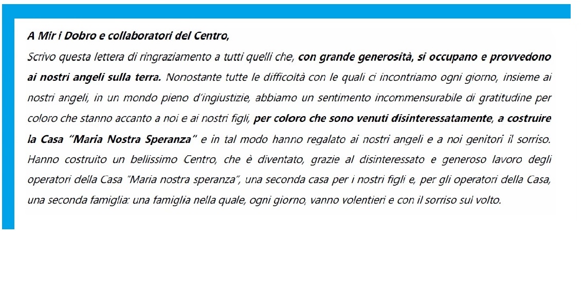 MIR I DOBRO - Centro bambini disabili di Mir i Dobro MIR I DOBRO - Centro bambini disabili-Mir i Dobro